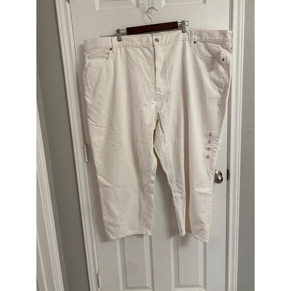 Old Navy High-Rise Slouch Straight White Crop Jeans Plus Size 28 Casual Summer - Picture 1 of 4
